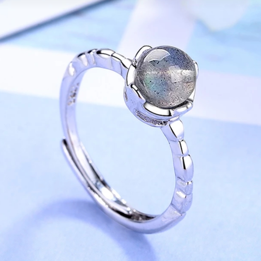 925 Sterling Silver Moonstone Adjustable - Picture 2 of 8